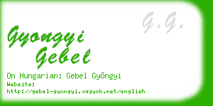 gyongyi gebel business card
